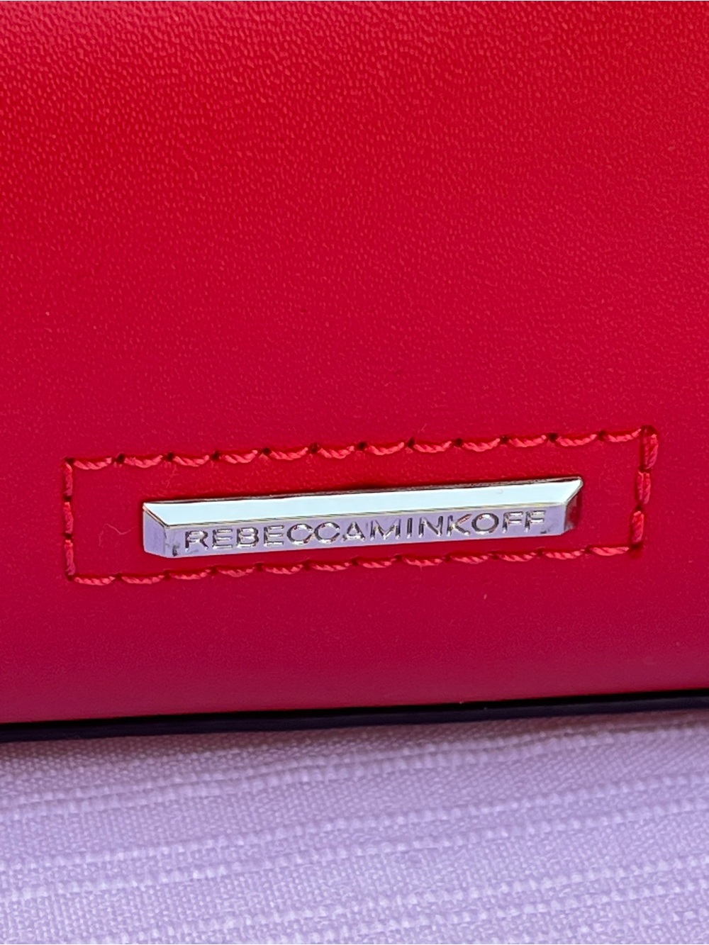 Rebecca Minkoff Red Leather Studded Tote - Picture 5 of 11